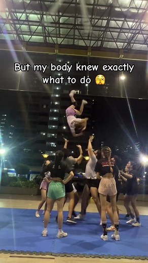 Unexpected Cheerleading Tumble Saves the Day