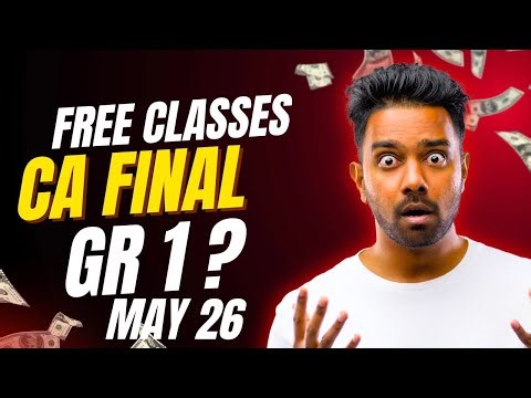 CA FINAL MAY 26 EO BATCH FREE CLASSES! #cafinal #financialreporting#icaicafinal #cafinalaudit