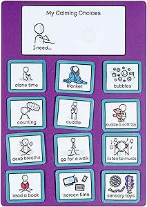Calming Chart to reduce anxiety, support behaviour management and anger management, using visual aids, visual symbols, picture cards to support adhd, autism, aspergers
