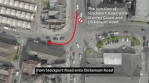 We are now enforcing the rules of the Moving Traffic Contraventions at the first location, which is the junction of Stockport Road, Stanley Grove and Dickinson Road. To see how this junction should work and to help you stay compliant, watch this short video. Learn more about Moving Traffic Contraventions at manchester.gov.uk/MTC | Manchester City Council