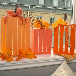 Turn boring crates into cute pumpkins with this super simple DIY #crafty | Crafty