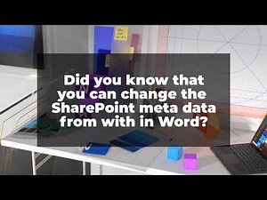 Change and Set the SharePoint Meta data from within Microsoft Word