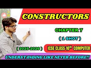 Constructors in Java | ICSE Class 10 Computer Chapter 7 | Full Explanation | Theory