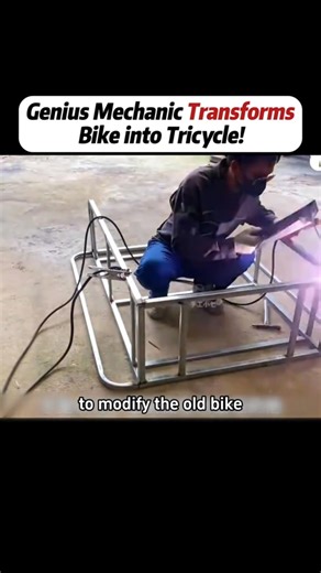 Crafty craftsman transforms a bicycle into his own DIY tricycle. Explore now #tricycle #bicycle #diy #diyideas #craftsmanship | DatBeasguy Gaming