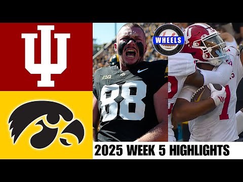 #11 Indiana vs Iowa Highlights | Week 5 | 2025 College Football Highlights