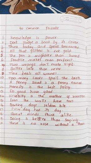 40 common english proverbs