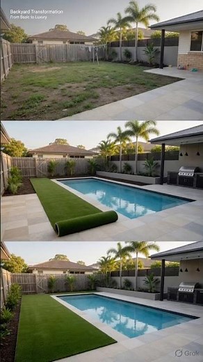 Basic Backyard to Luxury Lap Pool + Turf Upgrade for brisbane homes