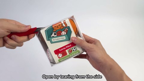 Agape 100% Catnip & Silvervine Filled Cat Toys, Interactive Chew & Kicker Balls for Indoor Cats, Enrichment and Teeth Cleaning Fun for Bored Cats and Kittens, 4 Pack Natural Crinkle Cat Toy with Sound