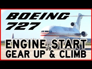 Boeing 727 Engine Start, Taxi, Gear Up, and Climb - Kalitta Charters II - N729CK