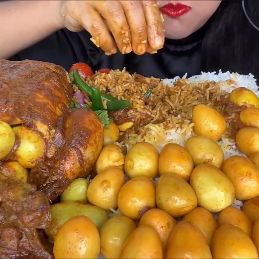 90K views · 1.4K reactions | Spicy Whole Chicken Curry & Egg Curry with Rice | ASMR Eating Sounds | Green Chili Challenge Part 5 | Spice Asmr | Facebook