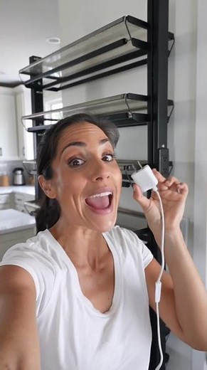 This Kitchen Rack Has a Built-In Power Outlet and It Fixed My Kitchen