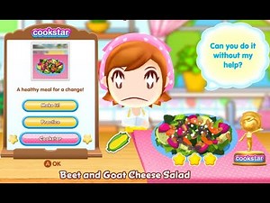 100% Cooking Mama Cookstar Traditional Recipes | Recipe 27 : Beet and Goat Cheese Salad