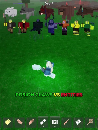 New Poison Claws vs Entities in Roblox 99 Nights