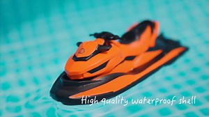 Miracland Remote Control Jet Ski with Driver - High Speed 2.4GHz RC Motorboat Water Toy - Dual Propellers - 2 Speed Levels - 50 Meters Control Range (Blue)