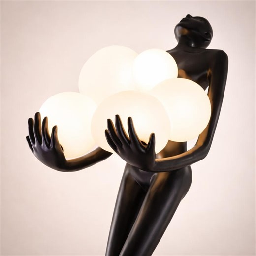 Modern Sculpture Floor Lamp Human Figure Artistic Lighting Luxury Living Room Statement Decor - Etsy