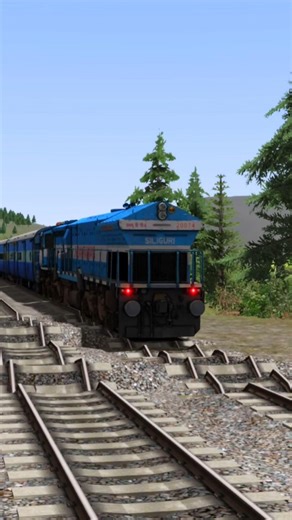 TRAIN CROSSING AT BUMPY BRANCHED RAILROAD TRACK#train#railroad​​#trainsimulator​