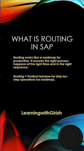 ✅🎯What is Routing 05/365 #sapclasses #mba #productionplanning #ppc #education #exam #sapsftraining