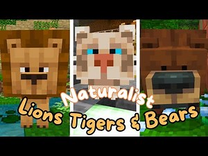 Lions, Tigers & Bears🐻| Naturalist Add-on | Minecraft Showcase
