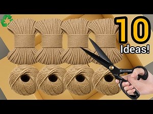 10 home decoration ideas with jute yarn/turning recycled materials into home decoration