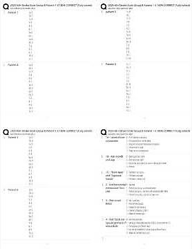 Latest 2025 Nih Stroke Scale Nihss TEST BANK Group B PATIent 1 6 Complete Answer