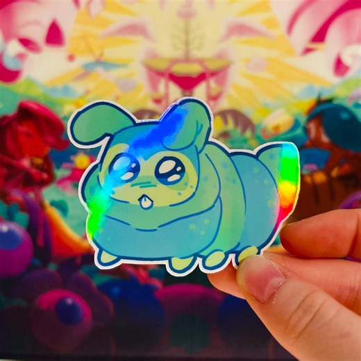 Squirm Holographic Vinyl Sticker || Dandy’s World - Etsy