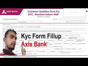 Axis Bank kyc Form Fillup | How to Fill kyc Form Axis Bank | Customer Updation Form For KYC