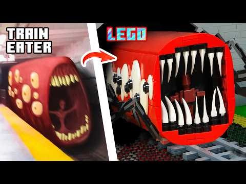 TRAIN EATER: REAL vs LEGO! | Minecraft Animation | LEGO Stop Motion