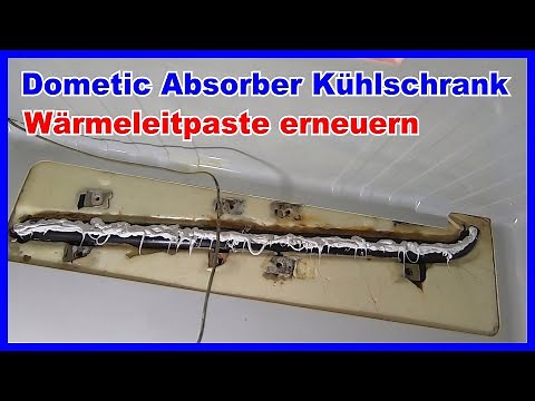 Replace the thermal paste and hinges on a Dometic absorption refrigerator for improved cooling pe...