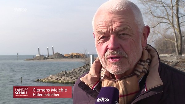 Neue Insel im Bodensee vor Langenargen entstanden
