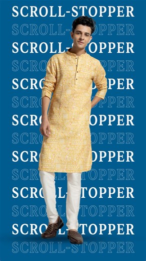 A poster moment for a poster-worthy fit. Serving “main feed takeover” energy with one kurta. The algorithm has never seen confidence packaged like this. Shop the look now on diwasfashion.com or find us on Myntra, Amazon, BlinkIt, Nykaa Fashion, Flipkart, Swiggy Instamart, and Zepto. Product codes: KFN173-328 #JoyOfWearing #Diwas | Diwas by Manyavar