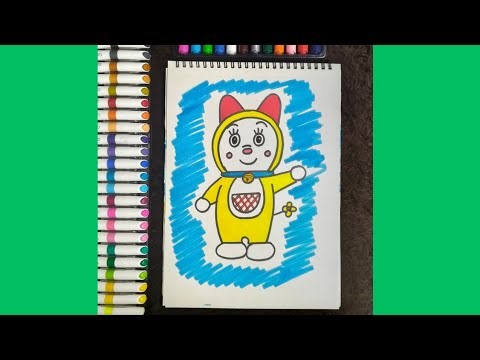 Day 22 | Dorami (डोरामी) Coloring | Doraemon Cartoon Characters Drawing for Kids | #shorts