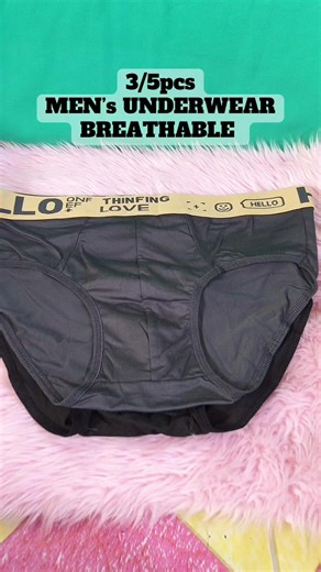 3/5pcs Men’s Underwear Breathable #mensunderwear #brief #underwear