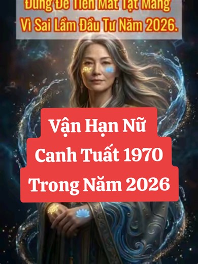 Canh Tuất 1970 Nữ Mạng Đừng Để Tiền Mất Tật Mang Vì Sai Lầm Đầu Tư Năm 2026. Gửi các chị Canh Tuất 1970: Đừng để tiền núi cũng
