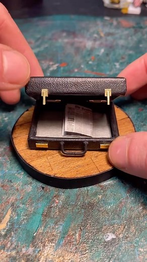 32K views · 150 reactions | Making a miniature briefcase!!  #miniature #business #justincase #handmade #art #briefcase #realistic #heist Extension on this build to come soon! | Miniature Model Making | Facebook