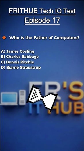 Who is the Father of Computers? 💻 Tech Quiz 17 #shorts #shortspakistan #shortsindia