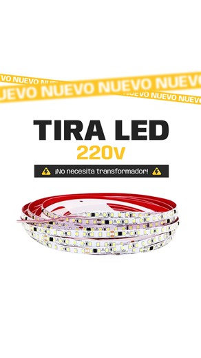 ARGENLED on Instagram: "💡 Tira LED 220V: Iluminación potente, instalación sin complicaciones 💡 🔌 ¡Directo a 220V! Sin transformador, sin enredos. ✨ Diseño ultra delgado (8mm) con chip SMD 2835 y 120 LEDs por metro para una luz intensa y uniforme. ✂️ Corte cada 10 cm, ideal para adaptar a cualquier espacio. 🏠 Perfecta para hogares, locales, vidrieras, boliches y más. ⚠️ Atención: Se vende fraccionada y sin cable en el extremo. Podés soldarlo o pedir conectores por mensaje. 🔥 Dale un upgrade