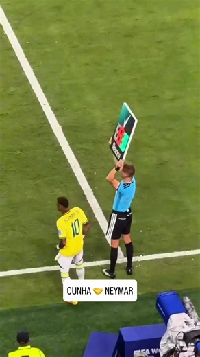 Neymar makes his first appearance at the 2026 World Cup for Brazil🇧🇷 #Neymar #Brazil #Worldcup #Cunha #football