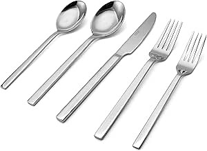 Towle Living Forged Paros Flatware Set,Silver,20 Piece Set