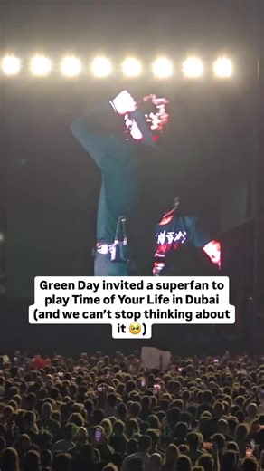 This was wholesome. Were you at the Green Day concert in Dubai? #dubai #greenday