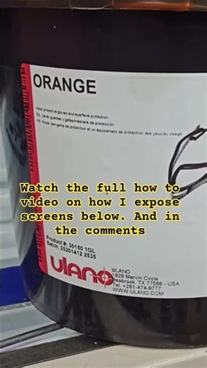 Ulano Orange Emulsion Quick review. #emulsion #tshirtprinting