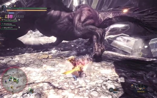 【转】MHW 盾斧13分17秒05斩杀贝希摩斯Behemoth（满队）