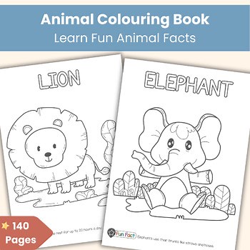 140 Animal Colouring Pages with Fun Facts | Printable PDF | EYFS – 1st Grade