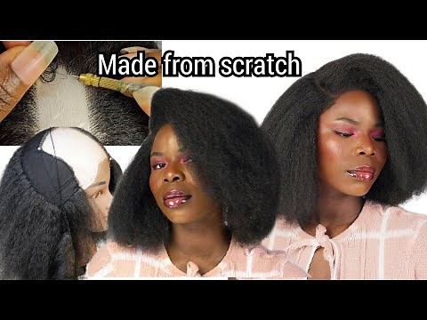 😱 I Made This Wig Completely From Scratch Using Crochet Hair! Ventilated Lace Wig