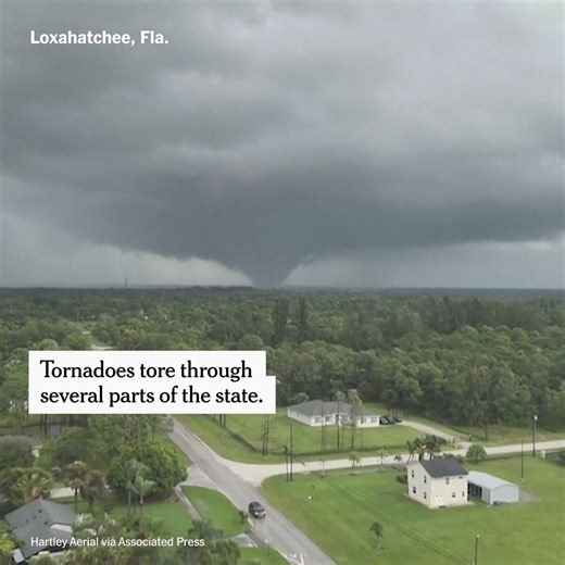 575K views · 3.5K reactions | Hurricane Milton carved a path of destruction after crashing ashore Wednesday evening on Florida’s Gulf Coast as a Category 3 storm, bringing floods and tornadoes, cutting power for millions and blowing off the roof of a stadium. By around midnight, the storm had destroyed more than 100 homes and killed several people according to state and local officials. Follow live updates. https://nyti.ms/3Y1BwJL | The New York Times | Facebook