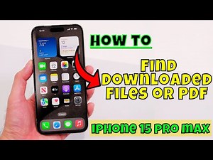 iPhone 15 Pro Max How to Find Downloaded Files or PDF