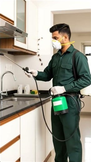 Cockroach Control Treatment in Home Kitchen | Pest Control Near Me ‪@All-in-onePestControl‬