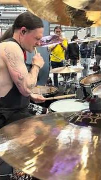 Kerim „Krimh” Lechner. Show at the Europe Drum Show. 2026. Czarcie Kopyto stand. #blast #drummer
