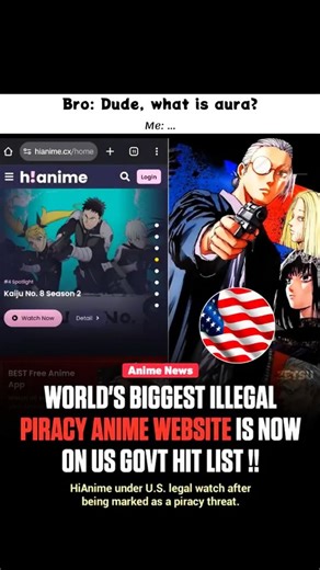 ᴏᴛᴀᴋᴜ ᴏᴏꜰꜰɪᴄᴀʟ 💠 on Instagram: "Popular anime site HiAnime has been officially listed as a "priority piracy threat" by the U.S. court system. 💀🔥 According to recent reports, HiAnime has been identified as a major illegal streaming platform that distributes copyrighted anime without proper licenses - making it one of the key global targets in the U.S. government's latest anti-piracy crackdown. The report also claims that HiAnime and similar platforms have caused massive financial losses to ani