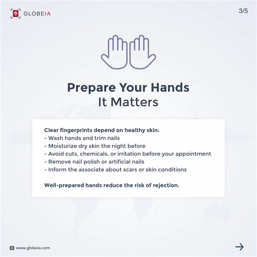 Preparing for a fingerprinting appointment doesn’t have to be stressful. Whether your fingerprints are required for immigration, background checks, employment, or international applications, being prepared makes all the difference. Missing documents, unprepared hands, or unclear requirements can lead to delays or rejections. This carousel covers: • What to confirm before your appointment • What documents to bring • How to prepare your hands for clear fingerprints • What to expect during and afte