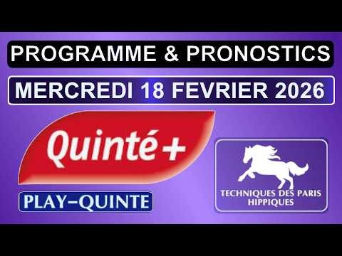 PROGRAMME ET PRONOSTIC QUINTÉ+ DU MER 18 FEV 2026 | PLAT | R1C4 | CAGNES/MER #programme_quinté